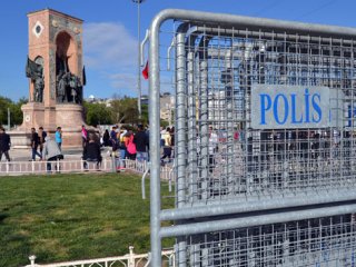 Taksim'de 1 Mayıs hazırlığı