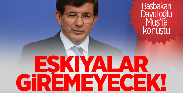 Başbakan Davutoğlu Muş'ta konuştu