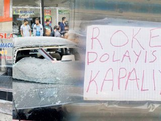 Kilis esnafı roket yüzünden kepenk kapattı