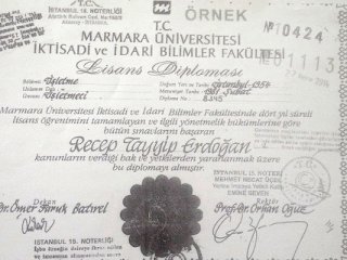 İşte Erdoğan'ın diploması