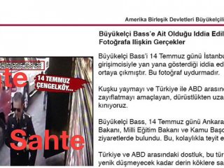 ABD Ankara Büyükelçiliği'nden o fotoğrafa yalanlama