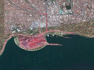 Yenikapı uydudan böyle görüntülendi