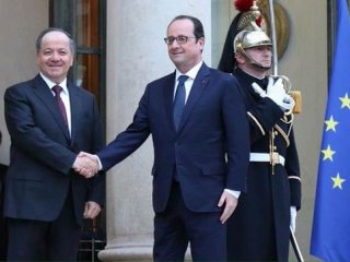 Hollande, Barzani ile görüştü