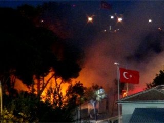 Sümerbank arazisinde yangın