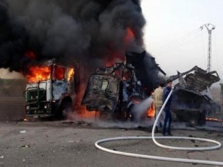 Esed yardım TIR'larını vurdu: 20 ölü