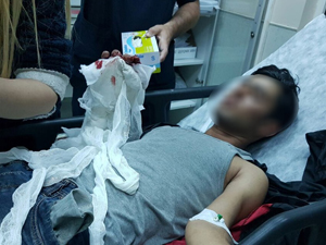 Karakola atmaya çalıştığı EYP elini parçaladı