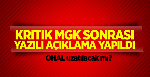 Kritik MGK sonrası yazılı açıklama yapıldı