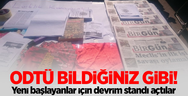 ODTÜ'de yeni öğrenciler için devrim standı
