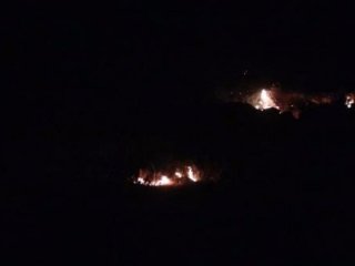 Kilis'e düşen patlayıcı yangına sebep oldu