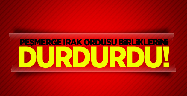 Peşmerge Irak Ordusu birliklerini durdurdu!