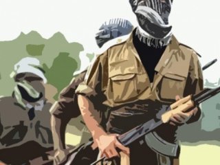 Teröristler iş makinelerini ateşe verdi