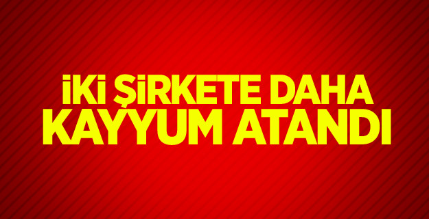 İki şirkete daha kayyum atandı
