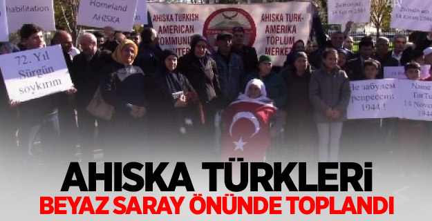 Ahıska Türkleri Beyaz Saray önünde toplandı