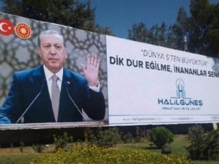 Erdoğan'lı billboard reklamı yapan müteahhit FETÖ'den tutuklandı
