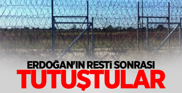 Erdoğan'ın resti sonrası tutuştular