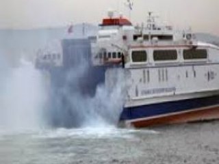 Deniz otobüsünde yangın çıktı