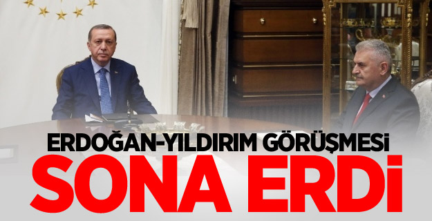 Erdoğan-Yıldırım görüşmesi sona erdi