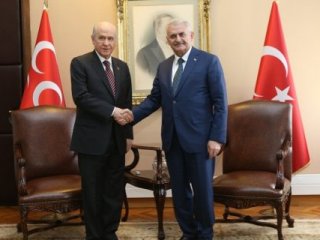 Başbakan Yıldırım-Bahçeli görüşmesi sona erdi
