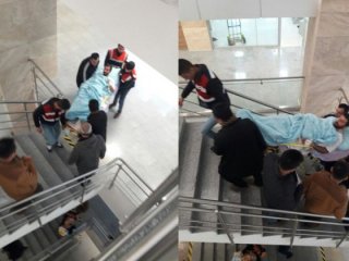 PKK'lı terörist adliyeye sedyeyle getirildi!