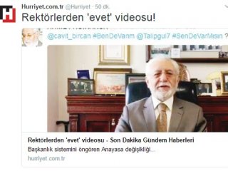 Rektörlerin evet çağrısı rahatsız etti