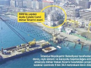 Kabataş Martı Projesi 428 yıllık Camiye zarar verdi