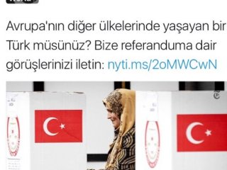 New York Times gazetesi Türkçe tweet attı