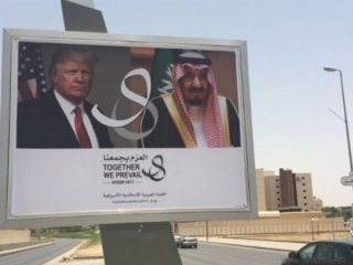 Suudi Arabistan'dan Trump'a afişli mesaj!