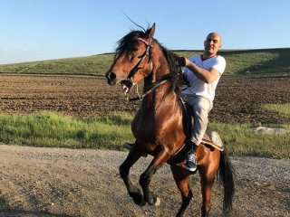 Ülkü Ocakları Başkanı'dan atlı şov