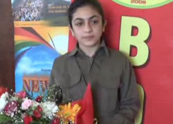 13 yaşındaki çocuğa PKK  kıyafeti giydirdiler