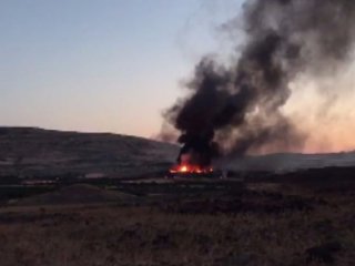 Askeri konteynerde yangın