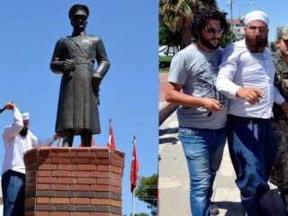 Atatürk heykeline saldıran kişi için karar çıktı
