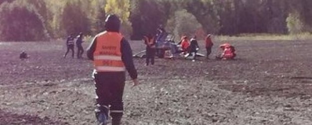 Türk takımının katıldığı yarışta helikopter düştü!