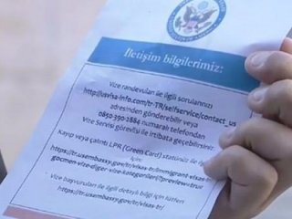 ABD konsolosluğuna gidenlere bu kağıt veriliyor!