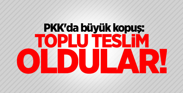 PKK'da büyük kopuş: Toplu teslim oldular!