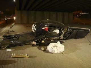 Ankara'da korkunç kaza! Araç ikiye bölündü