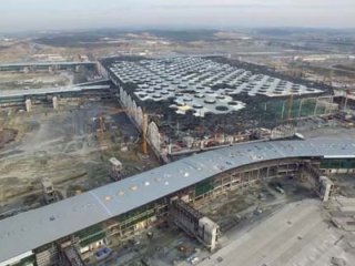Dev projenin son hali havadan görüntülendi