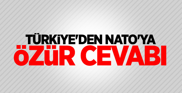 Türkiye'den NATO'ya özür cevabı