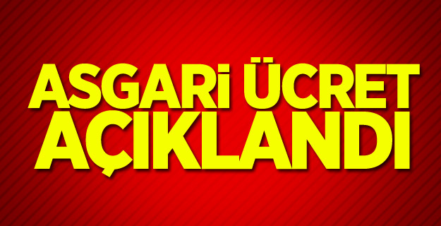 Asgari ücret açıklandı!