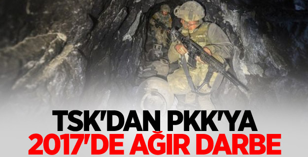 TSK'dan PKK'ya 2017'de ağır darbe