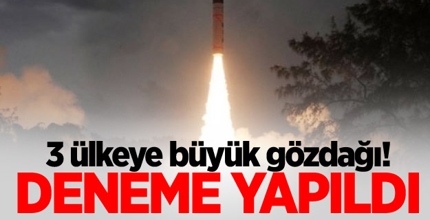 3 ülkeye büyük gözdağı! Deneme yapıldı