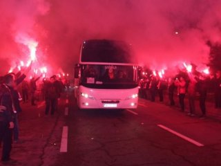 Galatasaray'a coşkulu karşılama!