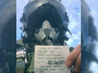 Türk F16 pilotundan duygulandıran mesaj!