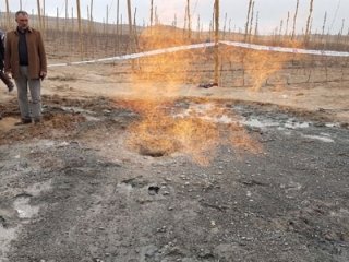 Su ararken gaz çıktı