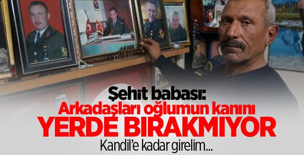Şehit babası: Arkadaşları oğlumun kanını yerde bırakmıyor