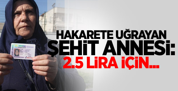 Hakarete uğrayan şehit annesi: 2.5 lira için...