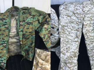 Teröristlere gönderilen kamuflajlar ele geçirildi