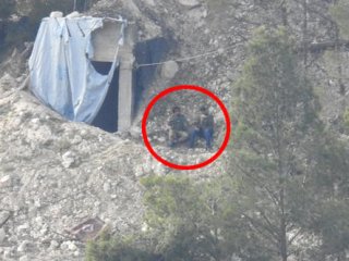 ÖSO görüntüledi! İşte kritik dağdaki teröristler