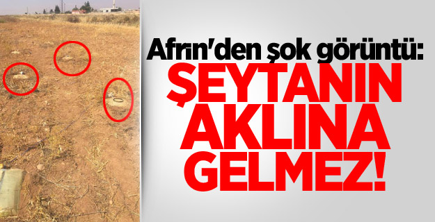 Afrin'den şok görüntü: Şeytanın aklına gelmez!