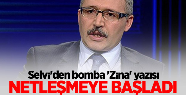 Selvi: Zina düzenlemesi geliyor