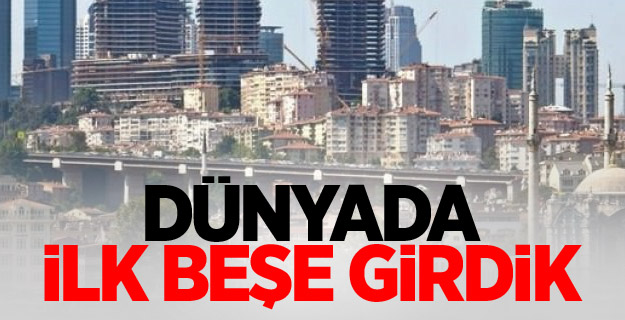 Dünyada ilk beşe girdik